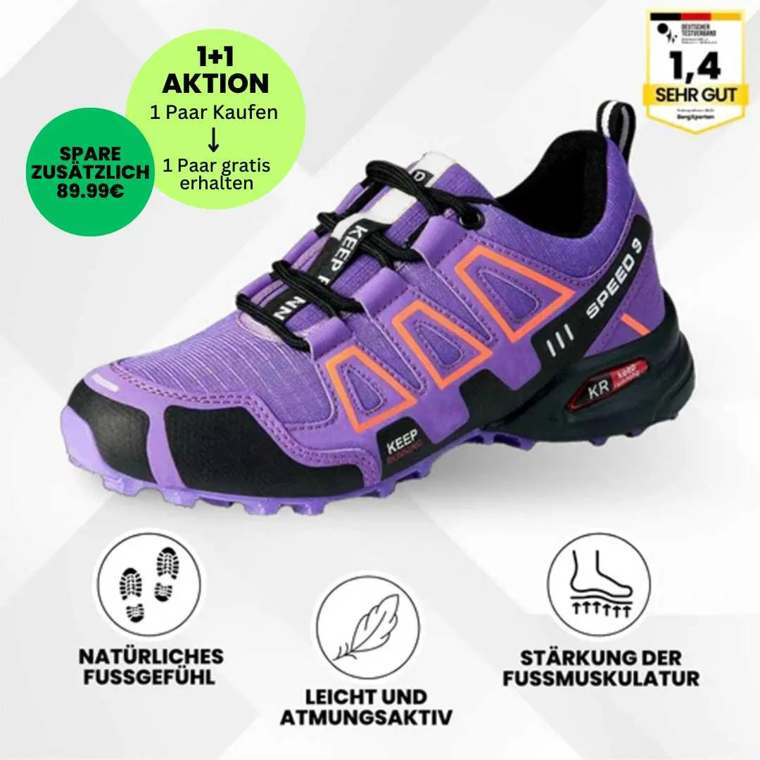 OrthoTrekking - ergonomische schmerzlindernde Trekking u.- Wanderschuhe - (1+1  Gratis)
