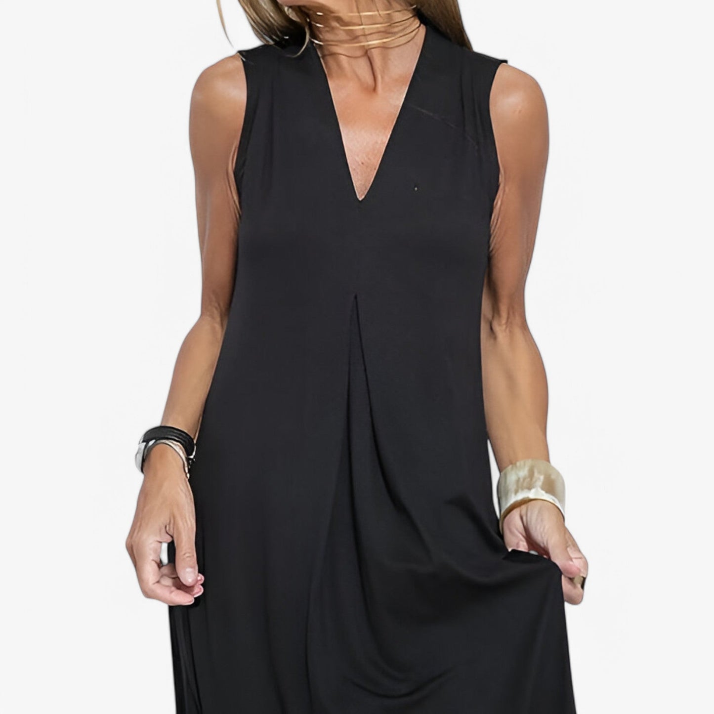 Helen | Langes Kleid mit Gratis-Cardigan - Elegant und bequem