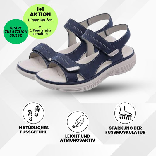 OrthoKlara - ergonomische,  schmerzlindernde & rutschfeste Sandalen für Damen - Sonderaktion 1+1 Gratis