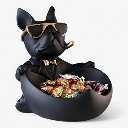 Sander | Schwarze Bulldogge Aufbewahrungsbox für Hausdekoration