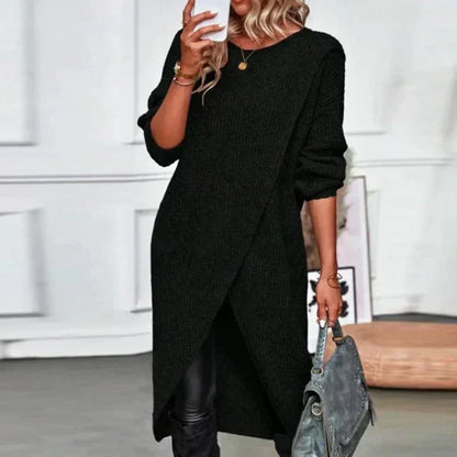 Damen Strickkleid mit Wickeloptik – Maribelle