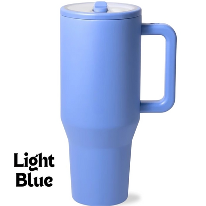 HydroMax™ | Isolierter 40-oz-Trinkbecher mit Griff und ausklappbarem Gummistrohhalm