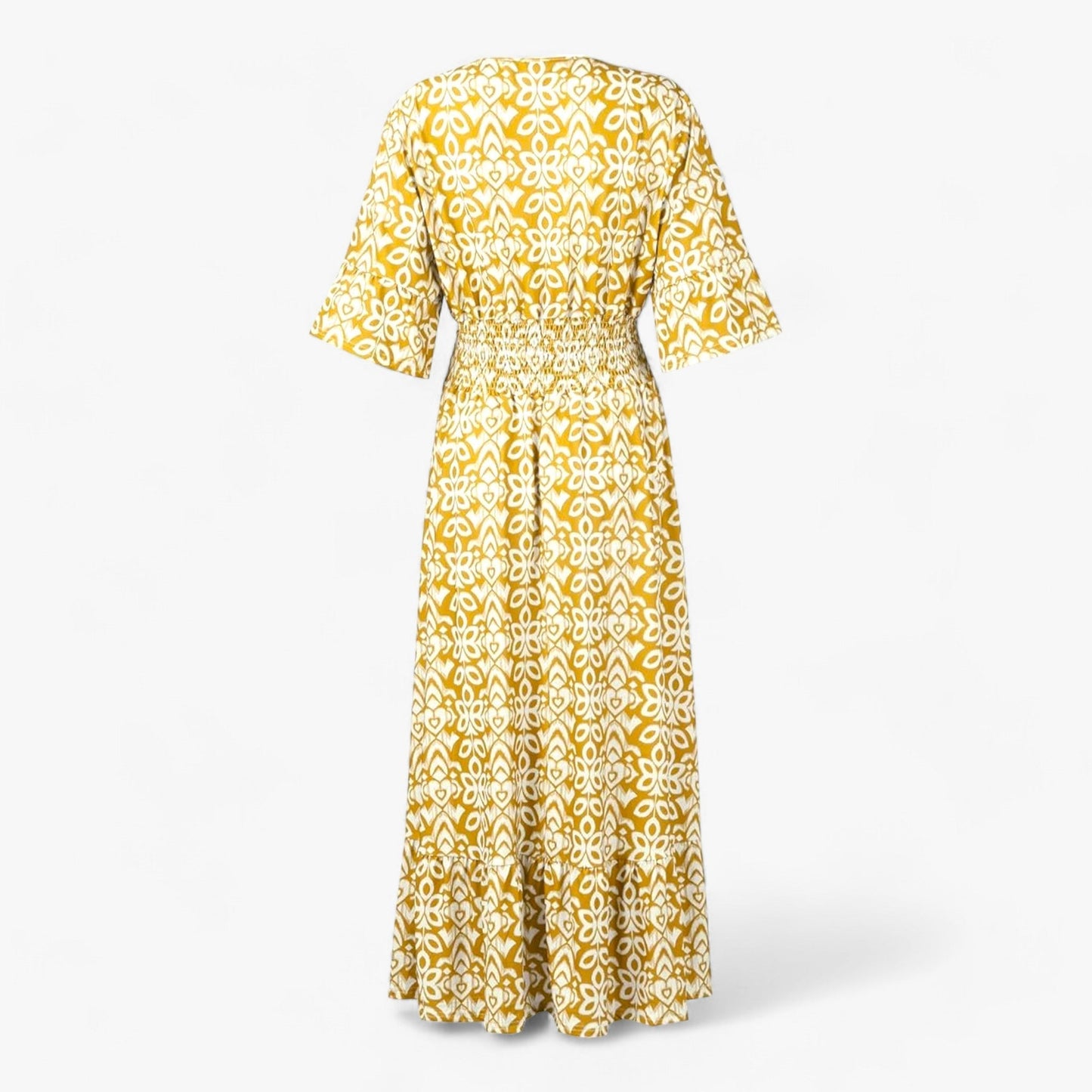 Großes Florales V-Ausschnitt-Kleid - Perfekt für Strandurlaube