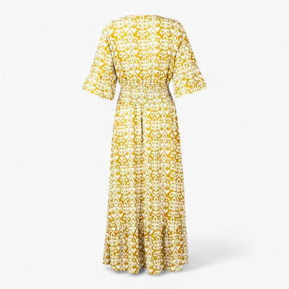 Großes Florales V-Ausschnitt-Kleid - Perfekt für Strandurlaube