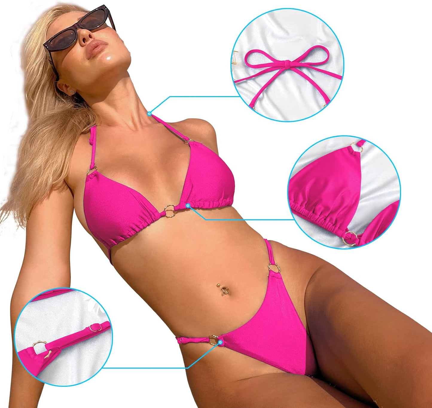 Capri Azure™ - Ring Linked Halter Bikini