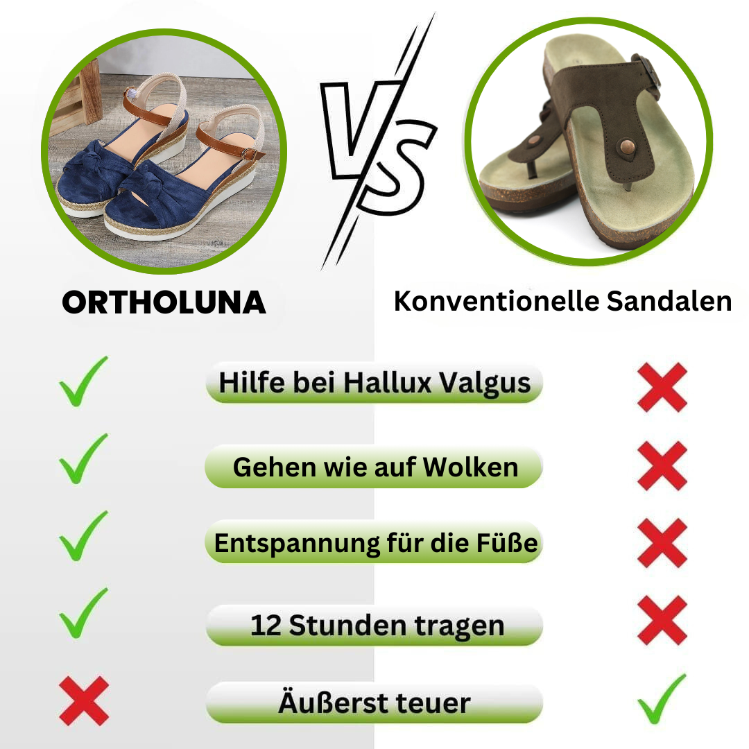 OrthoLuna  - orthopädische schmerzlindernde Sandalen für mehr Komfort - Sonderaktion 1+1 Gratis