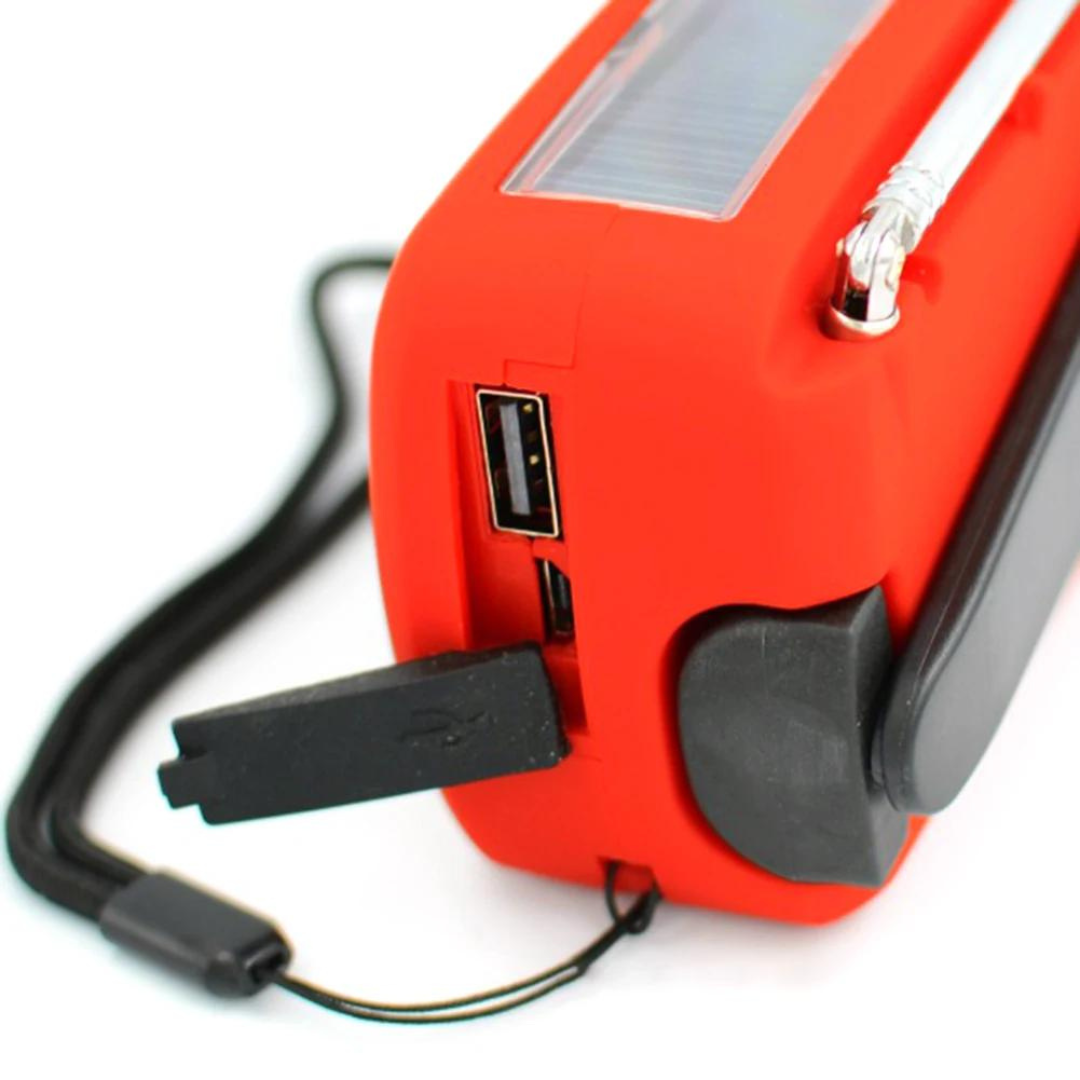 SolarSafe - Notfallradio & Taschenlampe mit Solar- und Handaufladung!