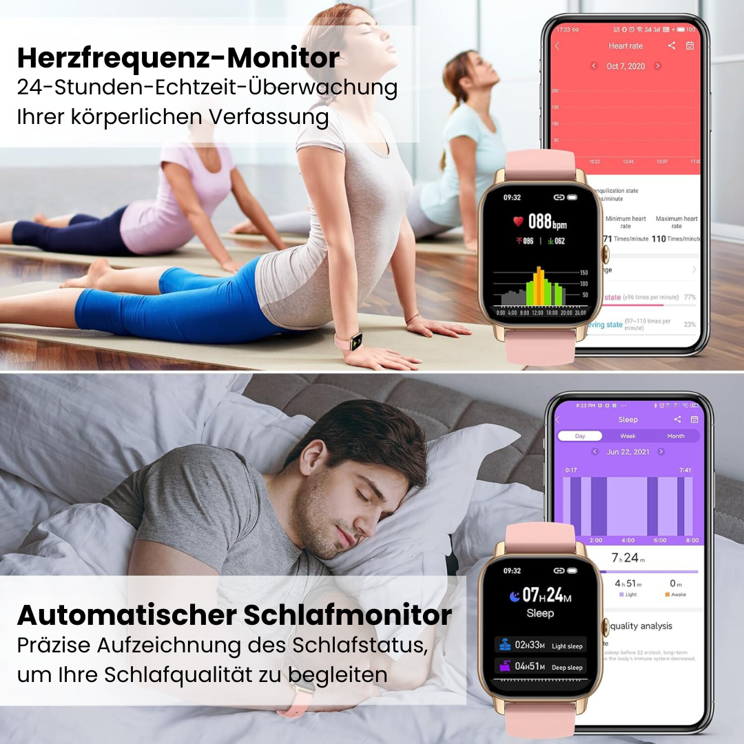 Healthmed Gesundheits-Smartwatch - zur Überwachung von Blutzucker - Sonderaktion 1+1 Gratis
