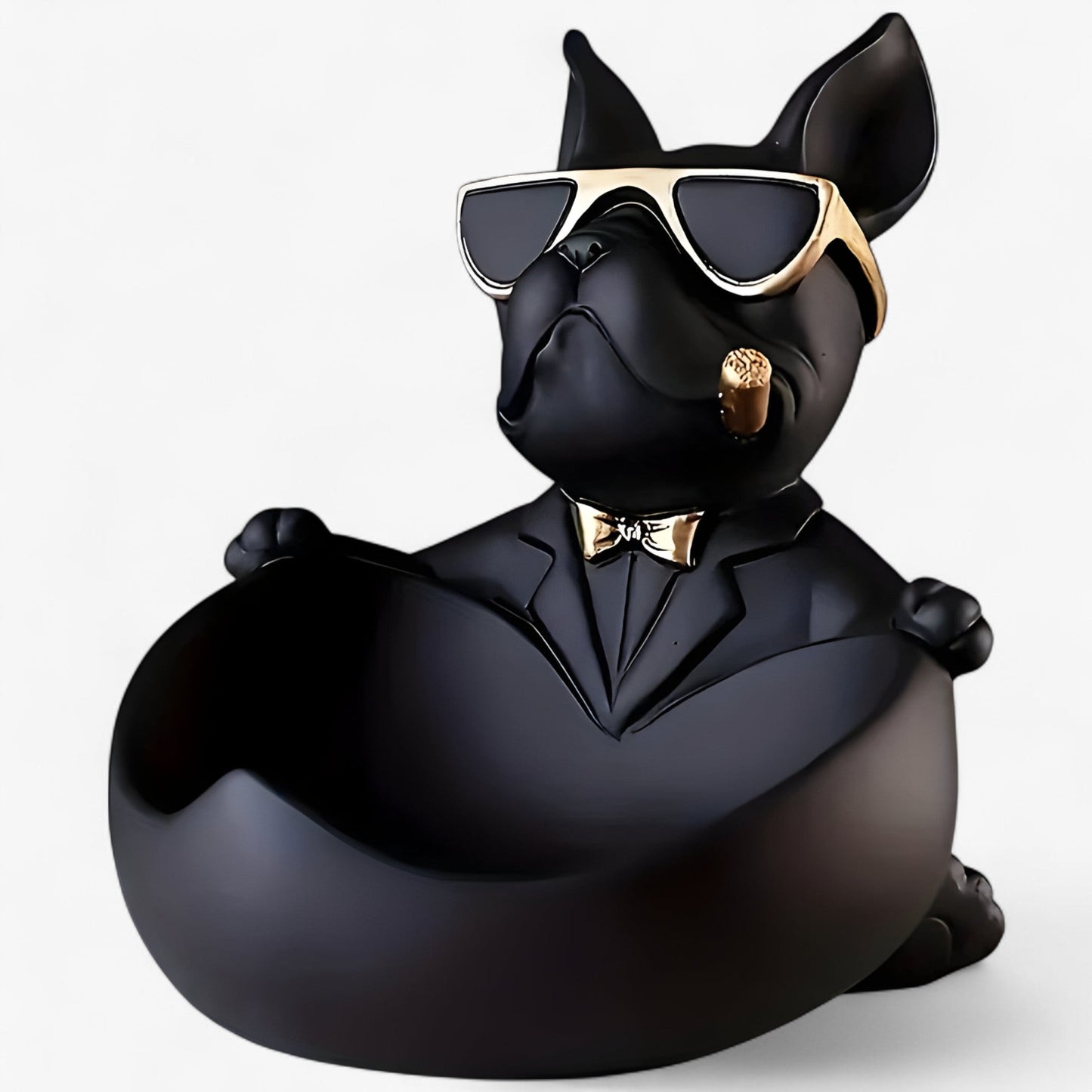 Sander | Schwarze Bulldogge Aufbewahrungsbox für Hausdekoration