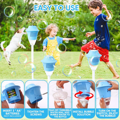 BubbleStorm™ - Tragbare Seifenblasenmaschine für Kinder