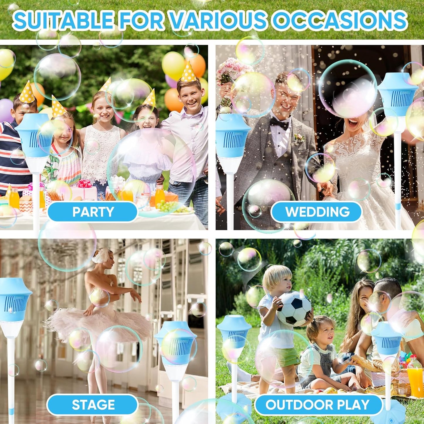 BubbleStorm™ - Tragbare Seifenblasenmaschine für Kinder