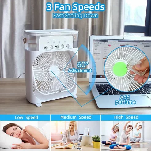 BreezeMist Pro™ - Tragbares Gebläse-Klimagerät