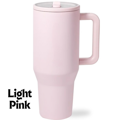 HydroMax™ | Isolierter 40-oz-Trinkbecher mit Griff und ausklappbarem Gummistrohhalm