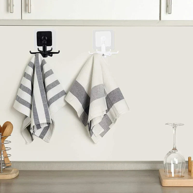 HookFlow™ 360° drehbarer selbstklebender Universalhaken | 1+1 GRATIS