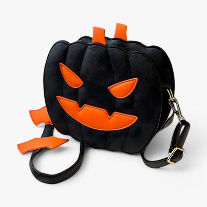 Kürbistasche mit teuflischen Augen - Transporttasche für Süßigkeiten und mehr für Halloween