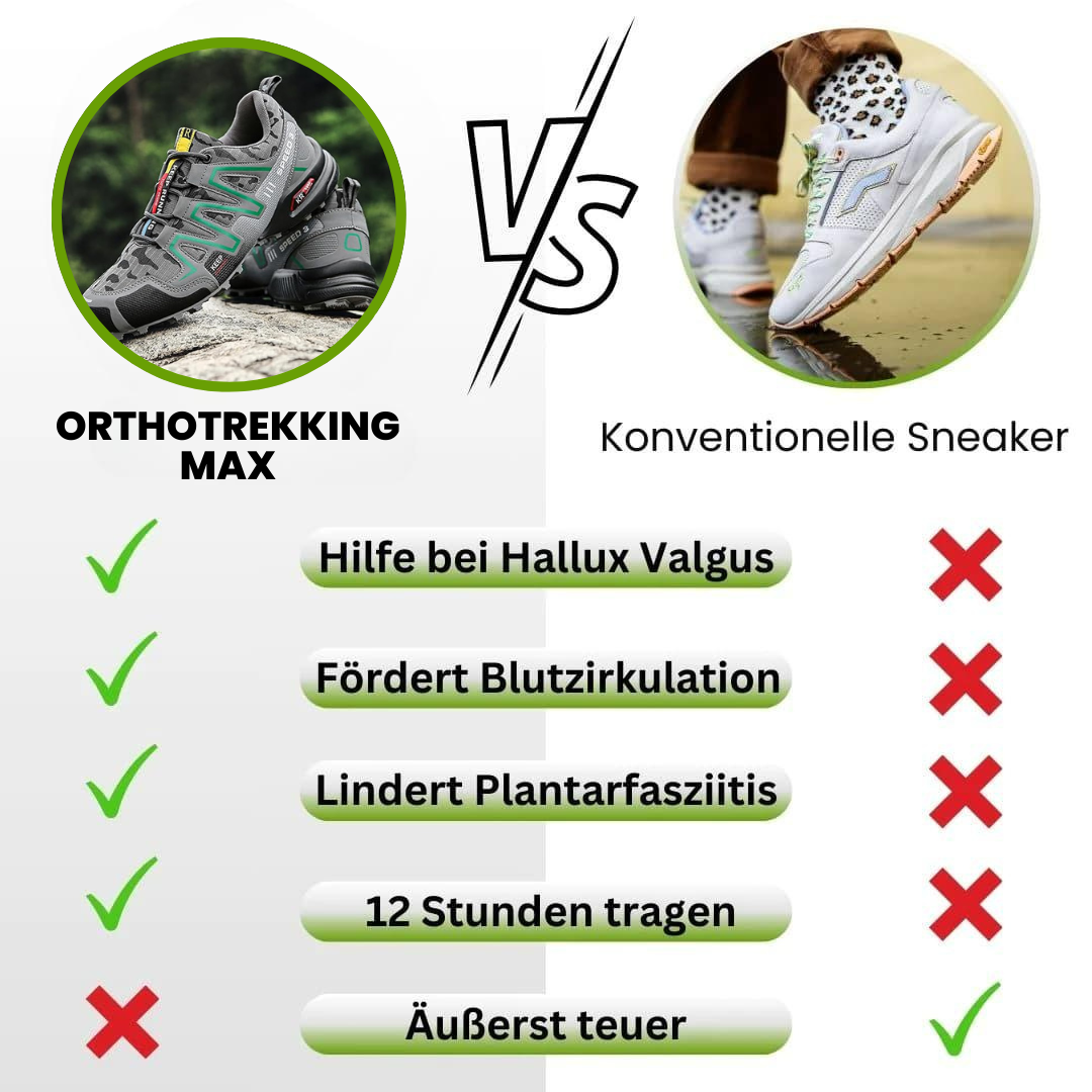 OrthoTrekking Max - Orthopädische schmerzlindernde Wanderschuhe