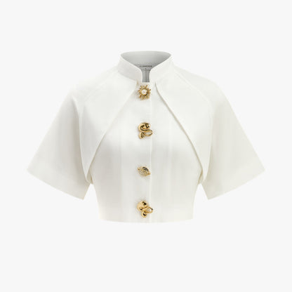 Janella | Kurzes dekoratives Metallhemd