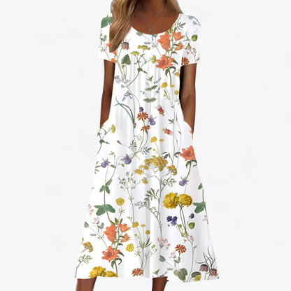 Isay | Boho-Blumen Outfit mit Badeanzug