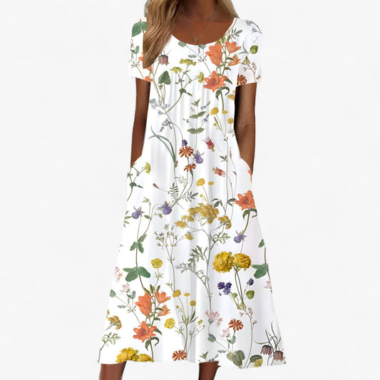 Isay | Boho-Blumen Outfit mit Badeanzug