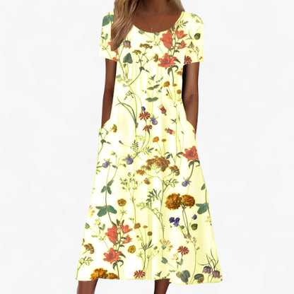 Isay | Boho-Blumen Outfit mit Badeanzug