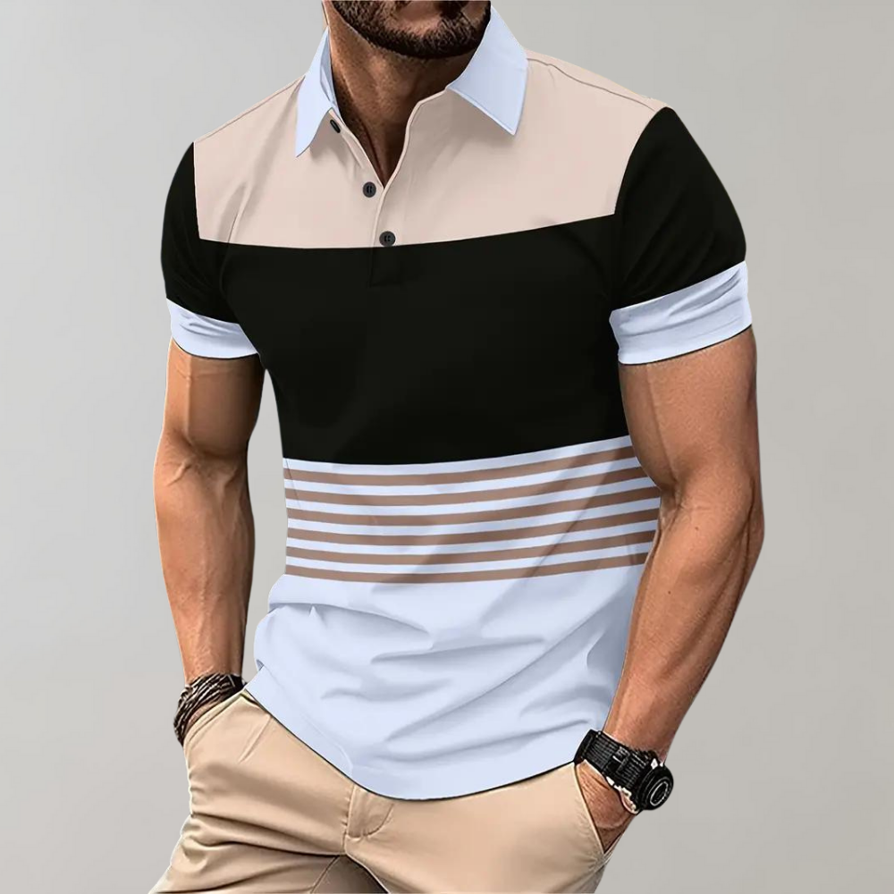 Poloshirt mit Farbblöcken - Moderner Stil und Komfort