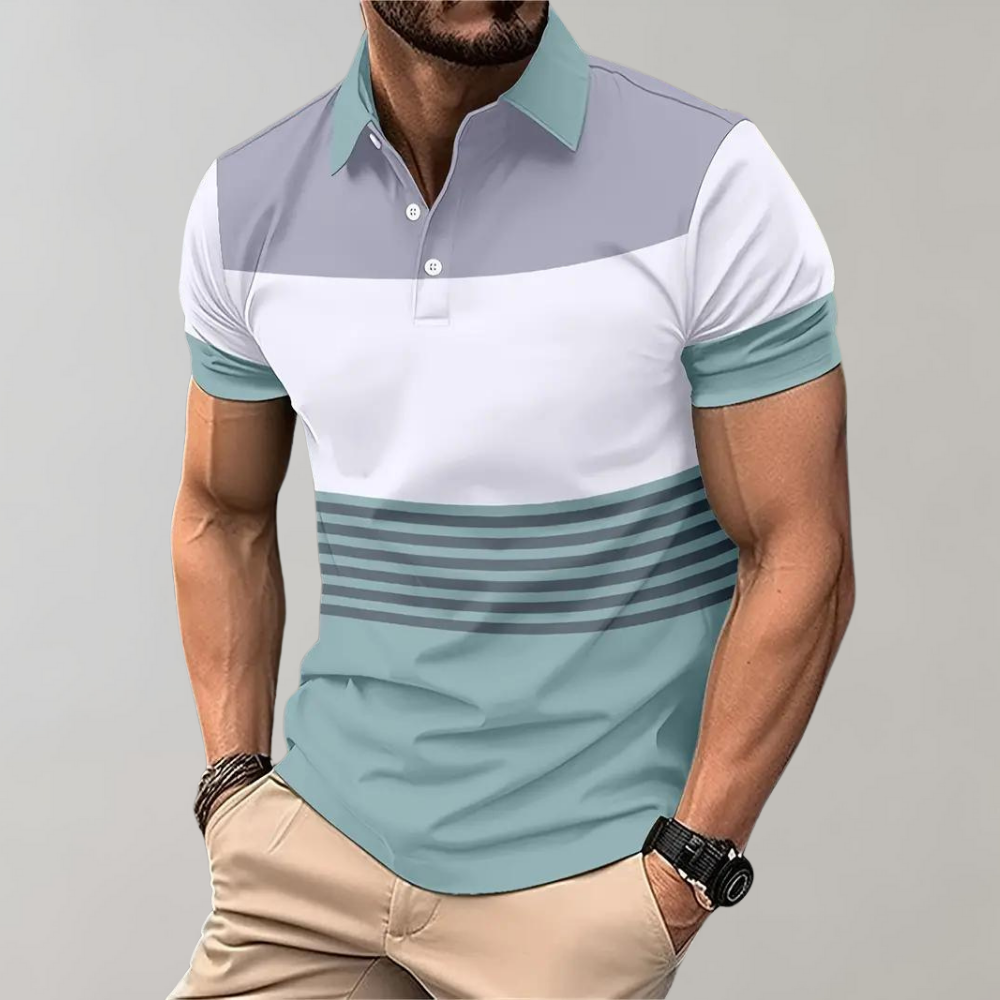 Poloshirt mit Farbblöcken - Moderner Stil und Komfort