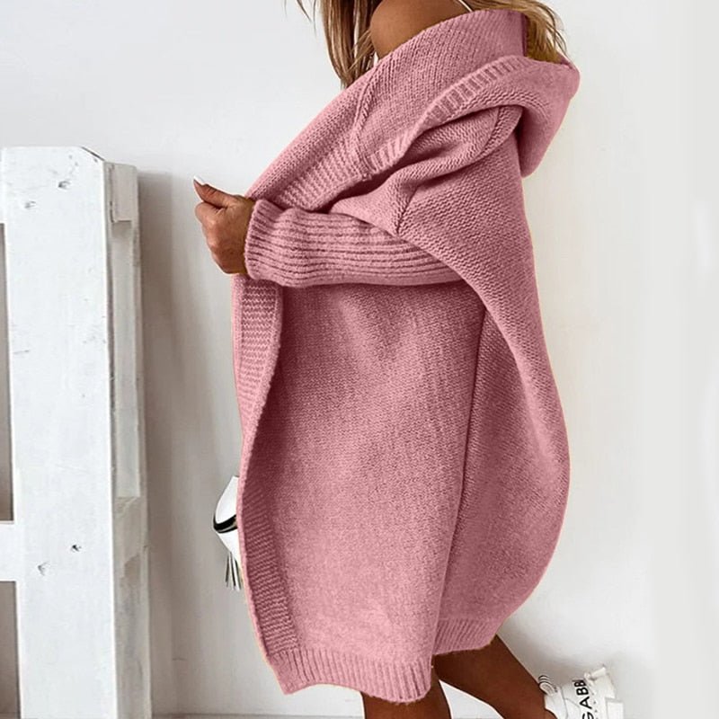 Lässiger Damen Kapuzen-Cardigan – Noelia