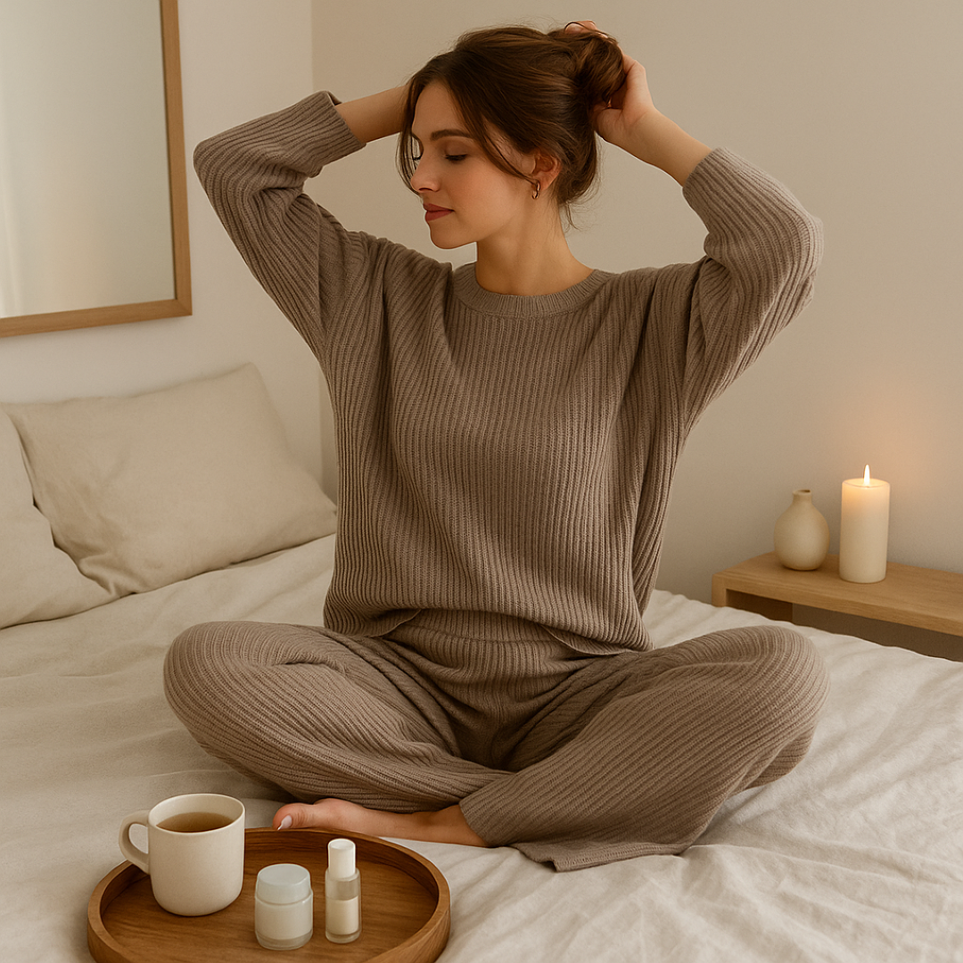 Eliza | Gemütliches geripptes Loungeset