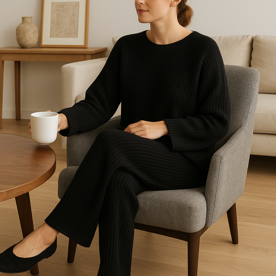 Eliza | Gemütliches geripptes Loungeset