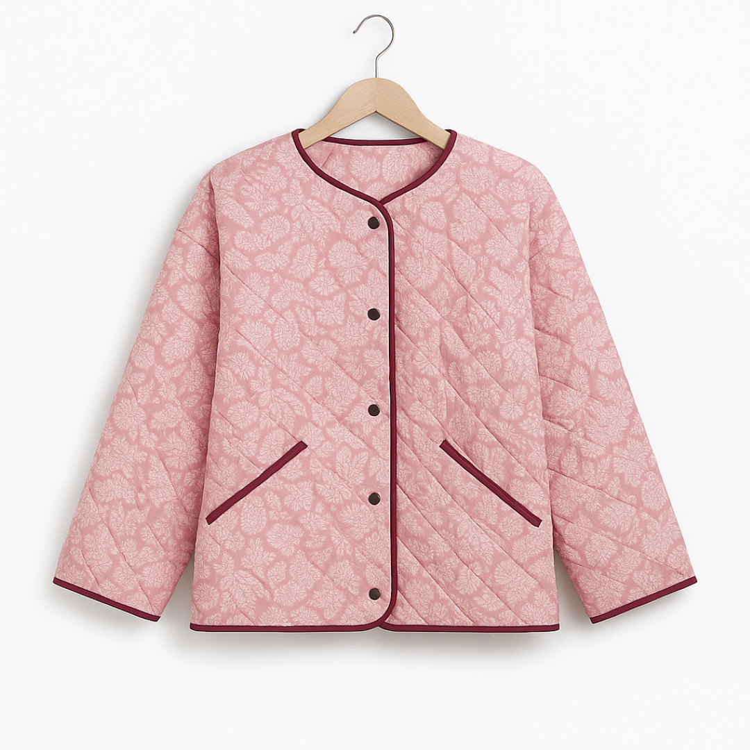 Heidi | Steppjacke mit Blumenmuster - Komfort mit einem Hauch von Vintage