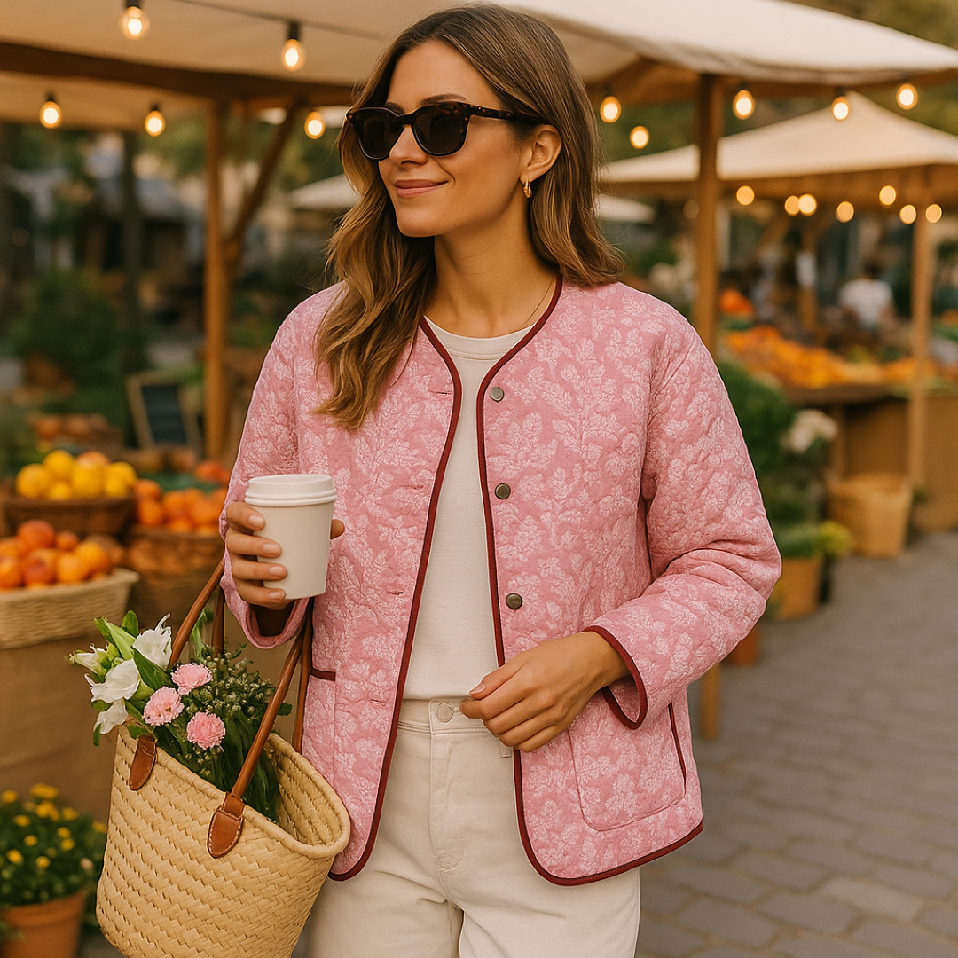 Heidi | Steppjacke mit Blumenmuster - Komfort mit einem Hauch von Vintage