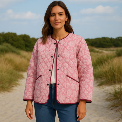 Heidi | Steppjacke mit Blumenmuster - Komfort mit einem Hauch von Vintage