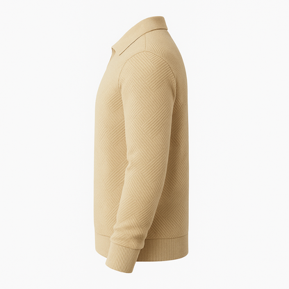 Victor | Texturiertes Herrenpullover mit Viertelreißverschluss - Moderne Passform