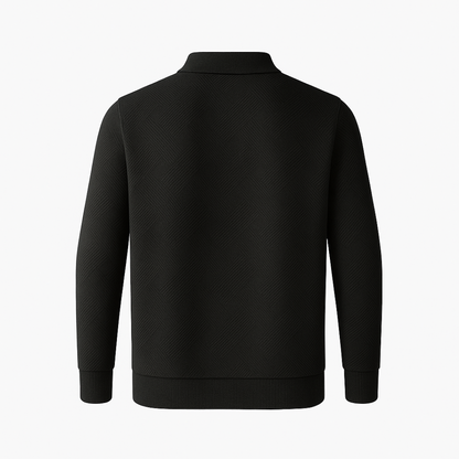 Victor | Texturiertes Herrenpullover mit Viertelreißverschluss - Moderne Passform