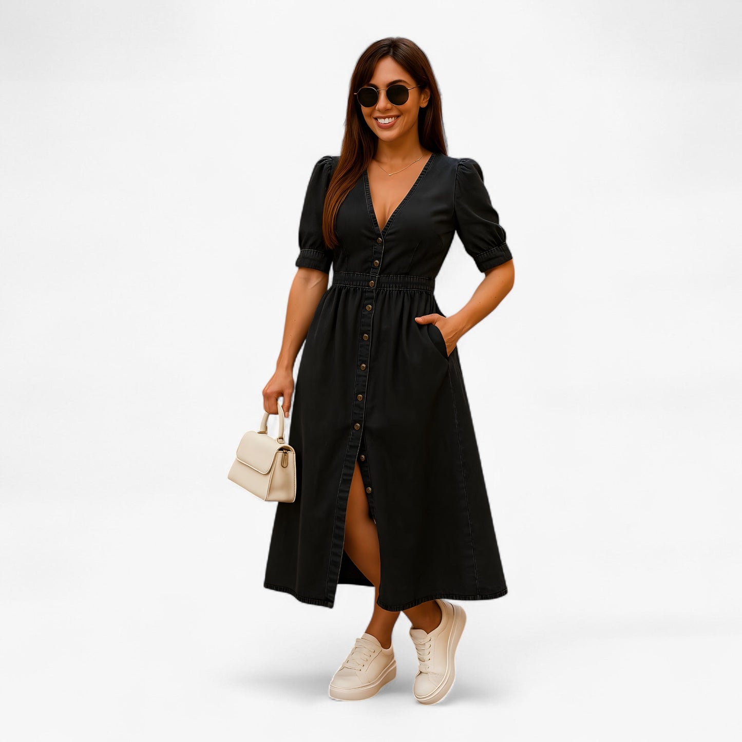 Demmy | Skinnerndes Kleid aus Denim