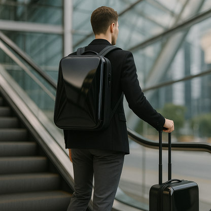 Dimitri | Diebstahlsicher Rucksack mit hartem Gehäuse für Laptop