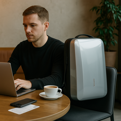 Renzo | Diebstahlsicherer Rucksack aus ABS mit eingebautem Schloss