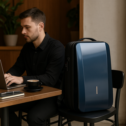 Renzo | Diebstahlsicherer Rucksack aus ABS mit eingebautem Schloss