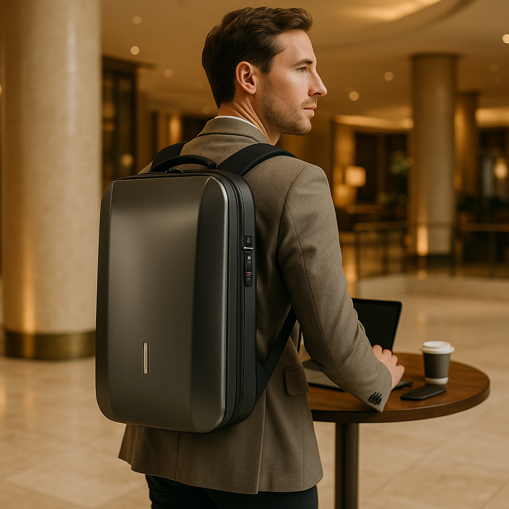 Renzo | Diebstahlsicherer Rucksack aus ABS mit eingebautem Schloss