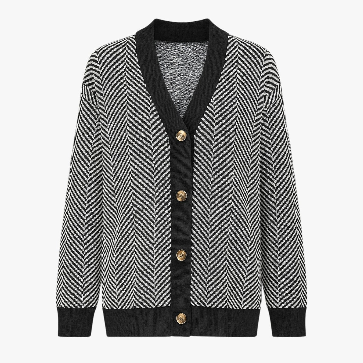 Rebecca | Damen-V-Ausschnitt-Cardigan – Leicht und elegant für den Herbst