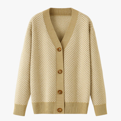 Rebecca | Damen-V-Ausschnitt-Cardigan – Leicht und elegant für den Herbst