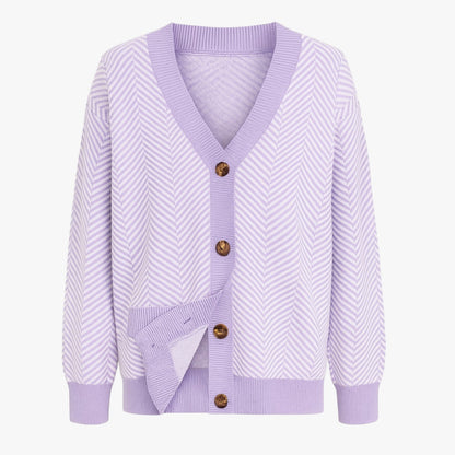 Rebecca | Damen-V-Ausschnitt-Cardigan – Leicht und elegant für den Herbst