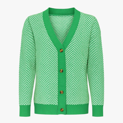 Rebecca | Damen-V-Ausschnitt-Cardigan – Leicht und elegant für den Herbst