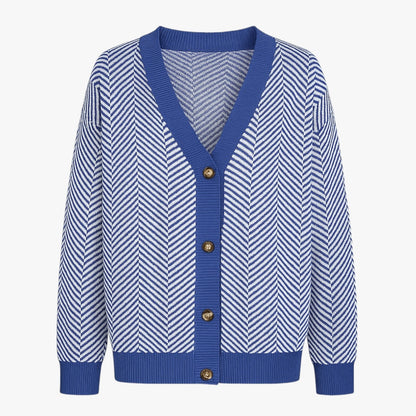 Rebecca | Damen-V-Ausschnitt-Cardigan – Leicht und elegant für den Herbst