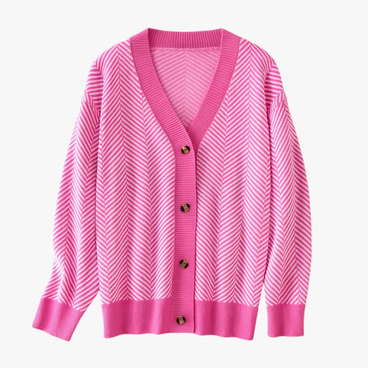 Rebecca | Damen-V-Ausschnitt-Cardigan – Leicht und elegant für den Herbst