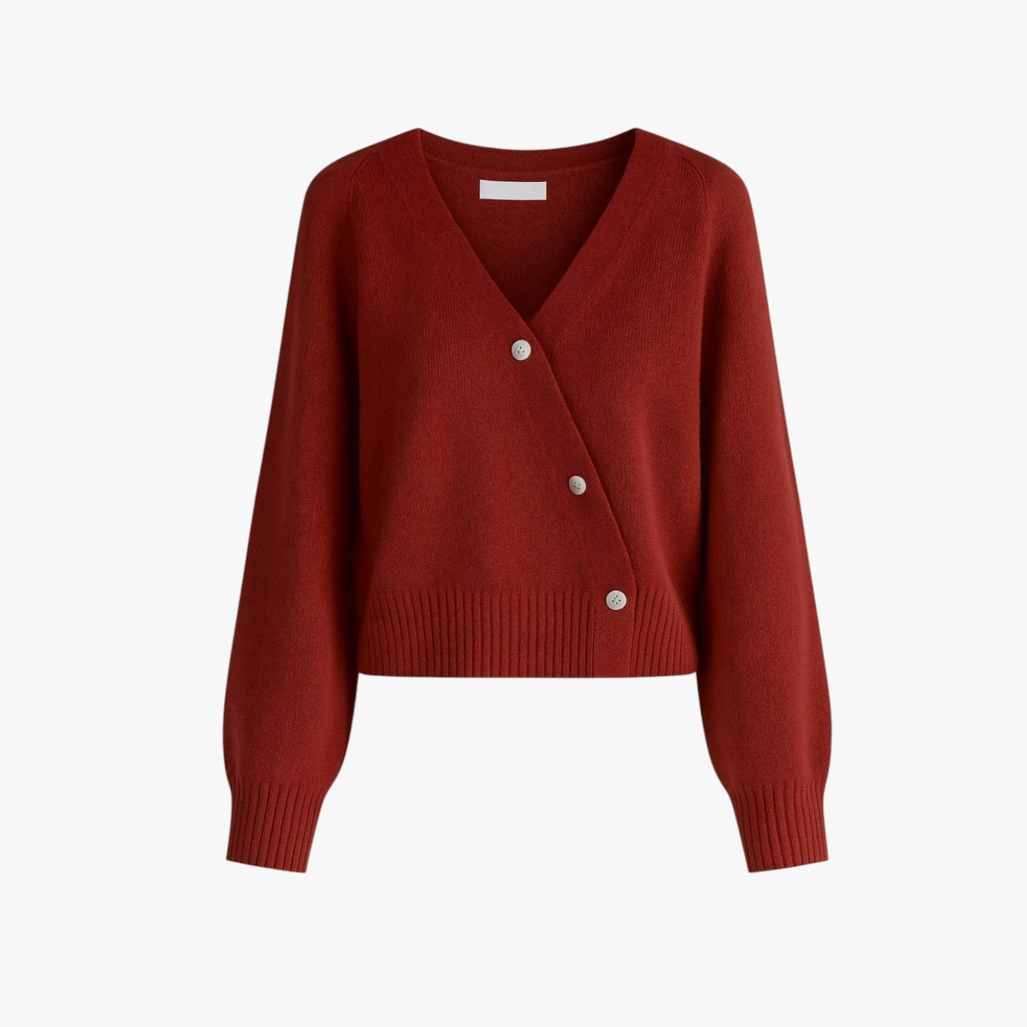 Leah | Weicher Kaschmir-Cardigan mit Nadelknöpfen, oversize Eleganz für Frühling und Herbst