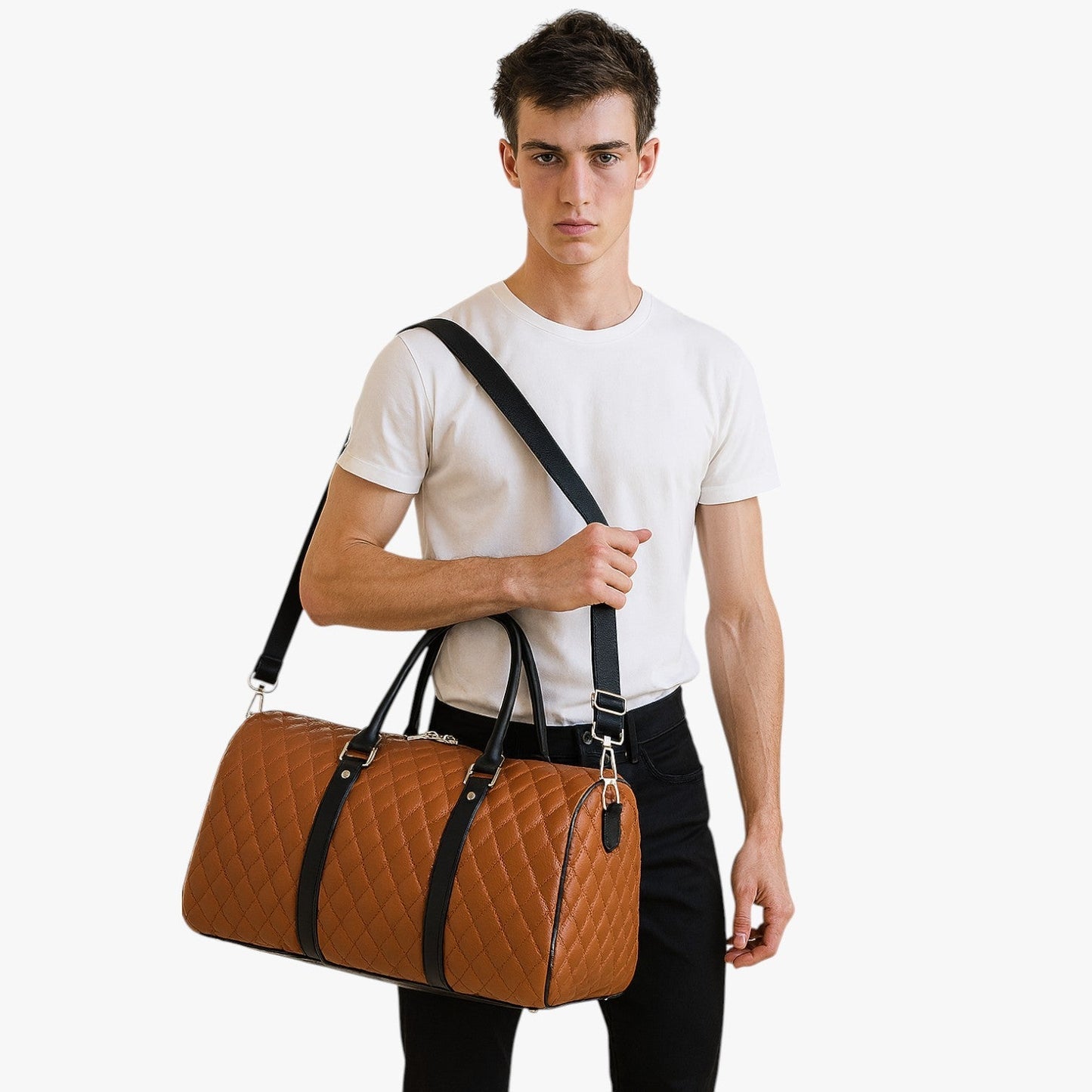 Jake | Herrenleder-Wochtasche: Elegant und geräumig für jede Reise