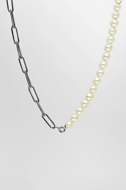 Louis | Hybrid-Perlenkette mit Gliederkette