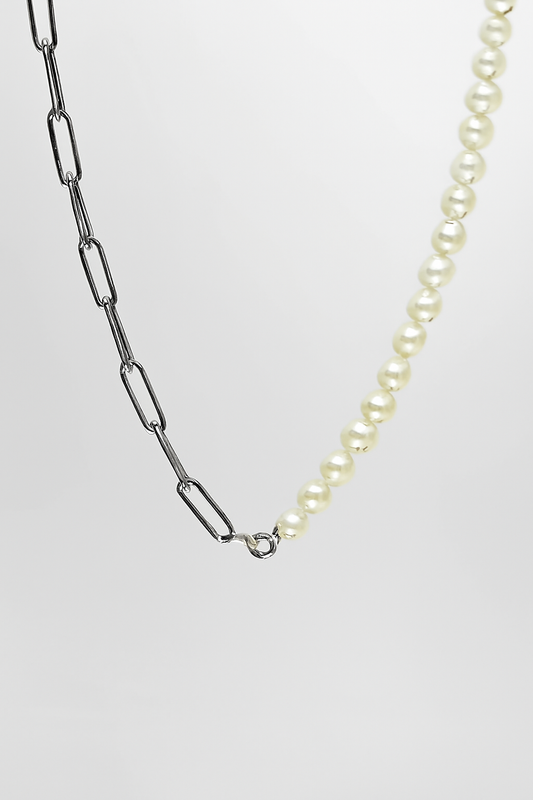 Louis | Hybrid-Perlenkette mit Gliederkette