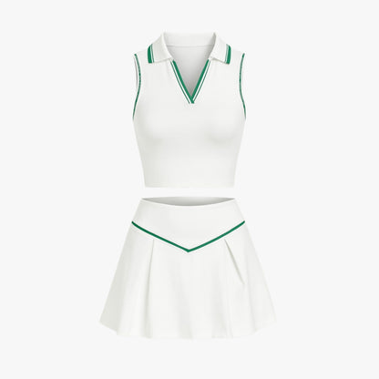 Monique | Stil und Unterstützung – Damen-Tennisset aus 2 Teilen mit gepolstertem Top